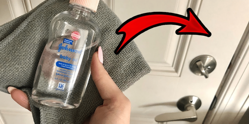 How to Fix a Noisy Door with Baby Oil | DIY Joy Projects and Crafts Ideas