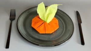 How to Fold Pumpkin Napkins