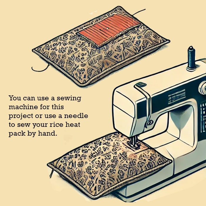 Easy Sewing Tutorial Step by Step Rice Heat Pack