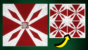 12″ Poinsettia Quilt Block Tutorial