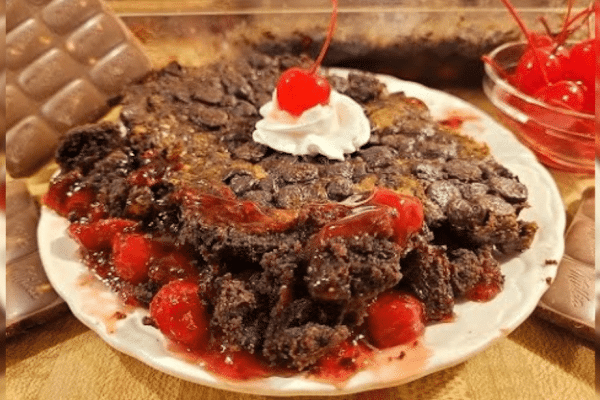 3-Ingredient Cherry Chocolate Dump Cake