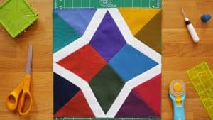 Bordered Periwinkle Quilt Block