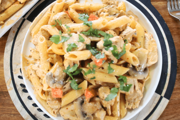 Creamy Mushroom Chicken Pasta Recipe