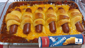 Easy Chili Cheese Hot Dog Casserole Recipe