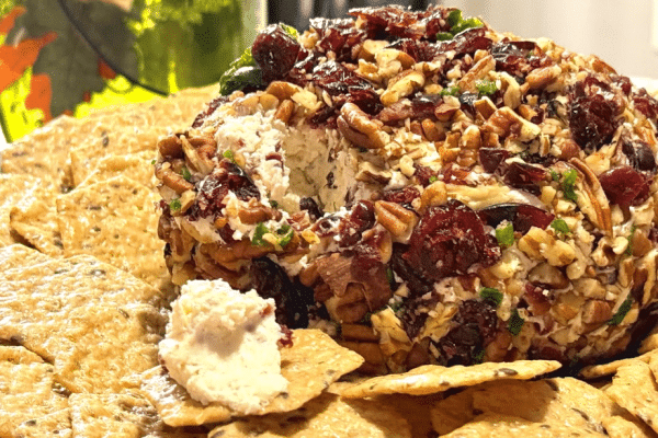 Easy Cranberry Pecan Cheese Ball