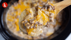 Easy Crockpot Hamburger Potato Casserole