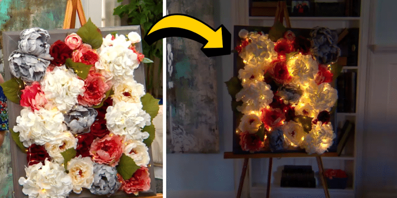 Easy DIY Floral Lighted Art | DIY Joy Projects and Crafts Ideas