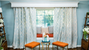 Easy DIY Stenciled Drapes