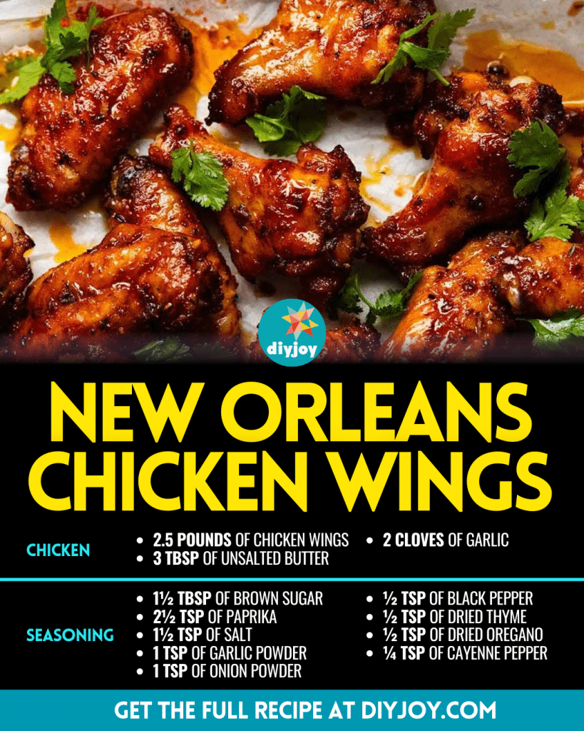 Easy New Orleans Chicken Wings Recipe - DIY Joy