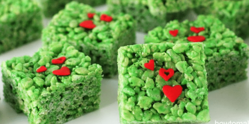 Grinch Rice Krispie Treats Recipe | DIY Joy Projects and Crafts Ideas