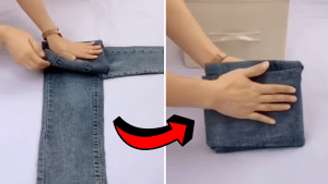 How to Fold Jeans to Save Space