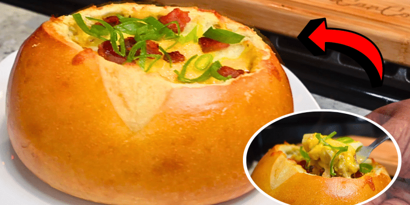 Easy Bacon Cheeseburger Soup Bread Bowl | DIY Joy Projects and Crafts Ideas