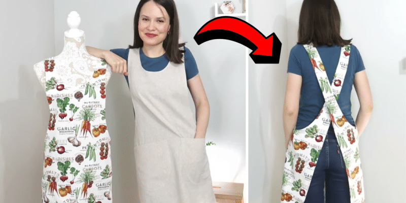 Easy DIY Cross-Back Apron | DIY Joy Projects and Crafts Ideas