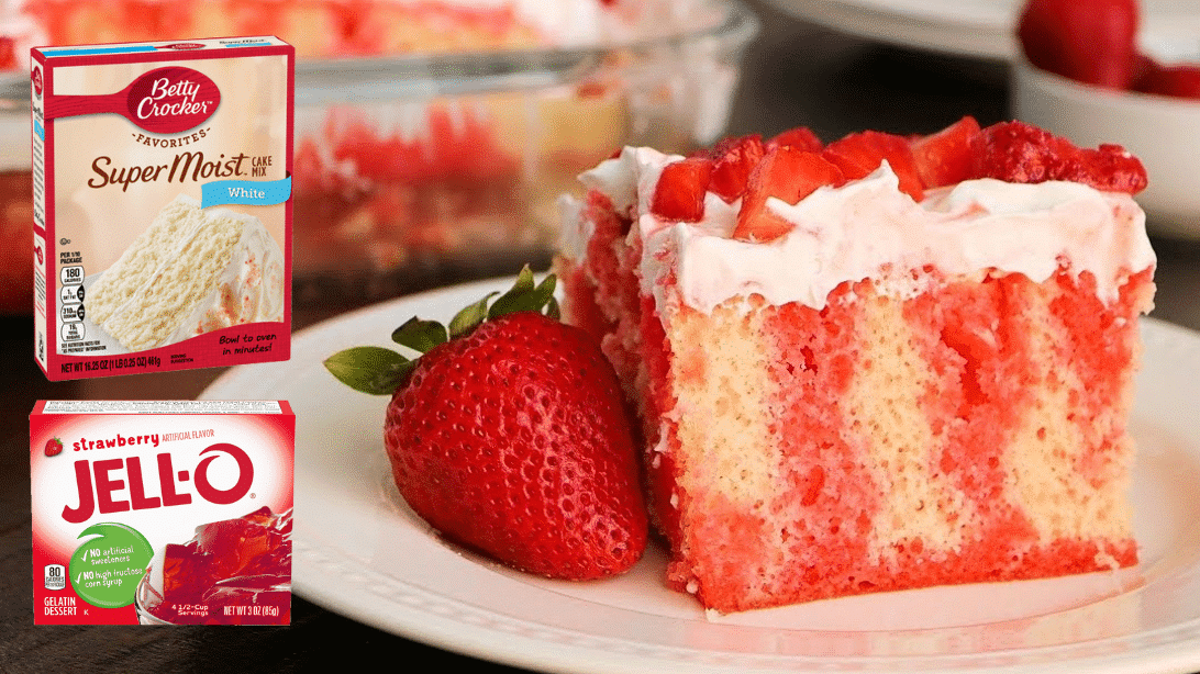 Easy Strawberry Jello Poke Cake Recipe