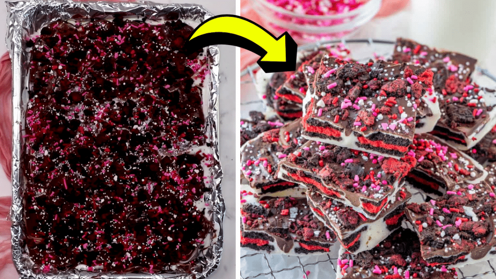 Easy Valentine's Day Oreo Cookie Bark