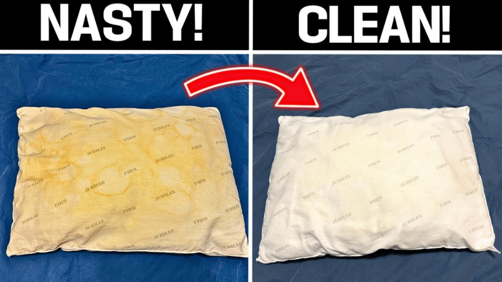 This is The Best Way to Clean & Whiten Pillows!