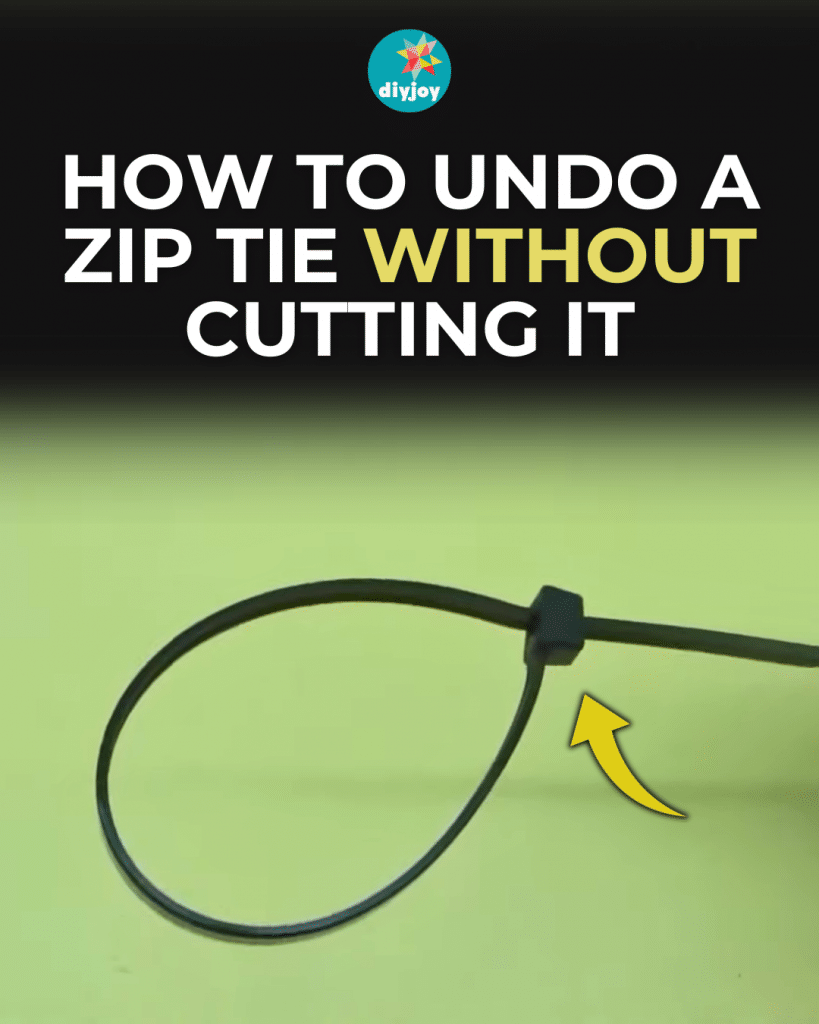 How To Undo A Zip Tie Without Cutting