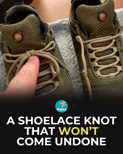 A Shoelace Knot That Won’t Come Undone - DIY Joy - Step-By-Step Square Knot Formation For Shoelaces