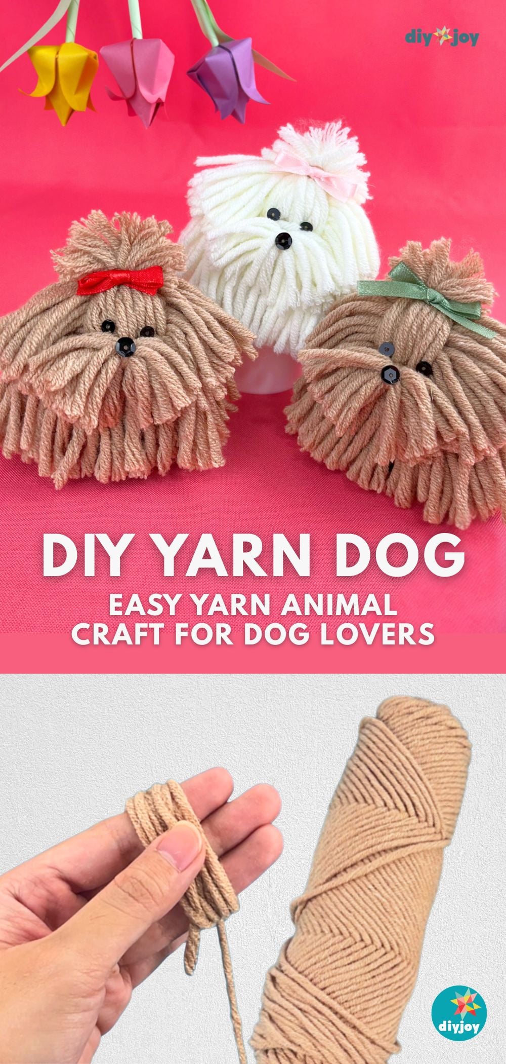 DIY Yarn Dog - Easy Yarn Animal Craft for Dog Lovers (1)