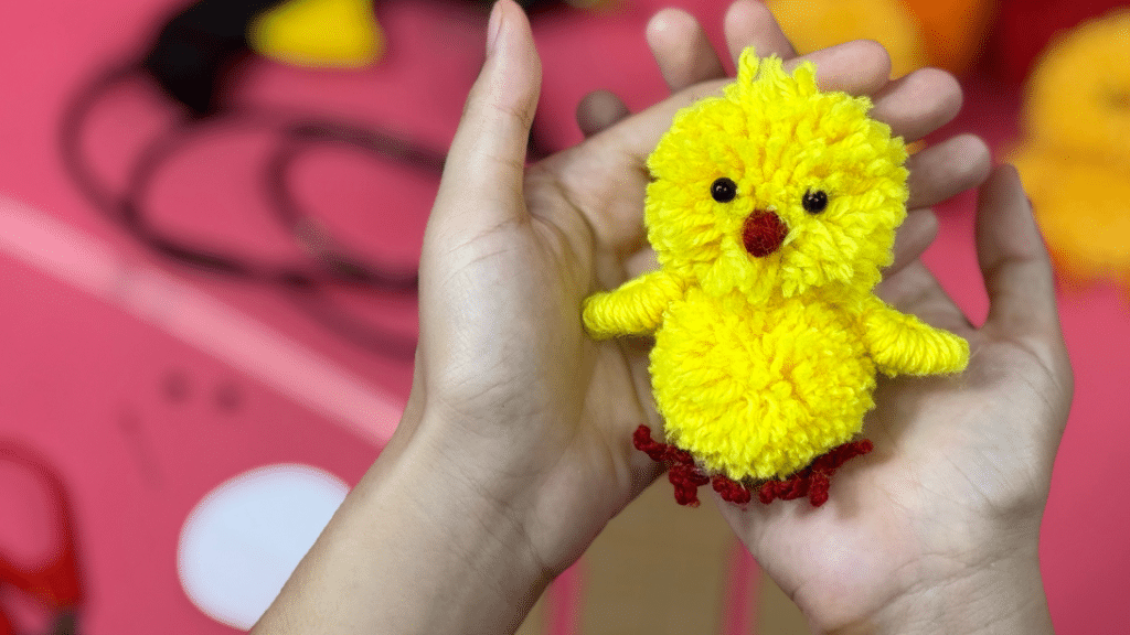 Easy Cute Chick Made Out of Yarn