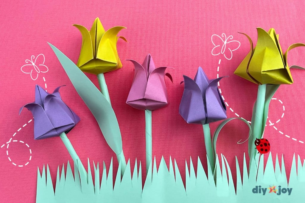 how to make a paper tulip