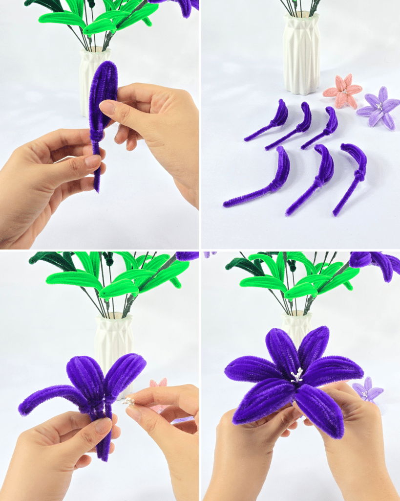 DIY Pipe Cleaner Lilies Bouquet
