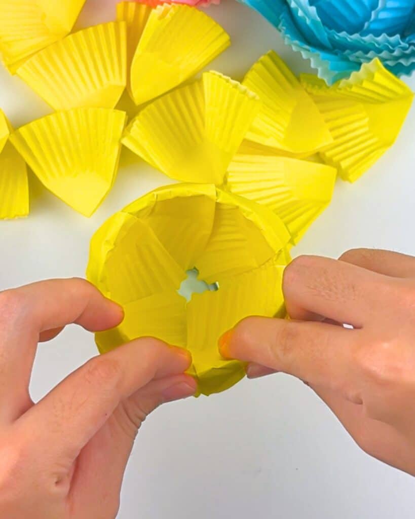 DIY paper roses using a glass