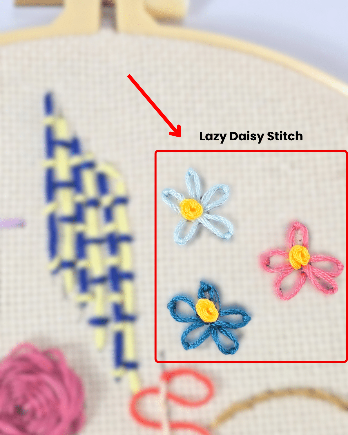 Easy Lazy Daisy Stitch Tutorial for Beginners