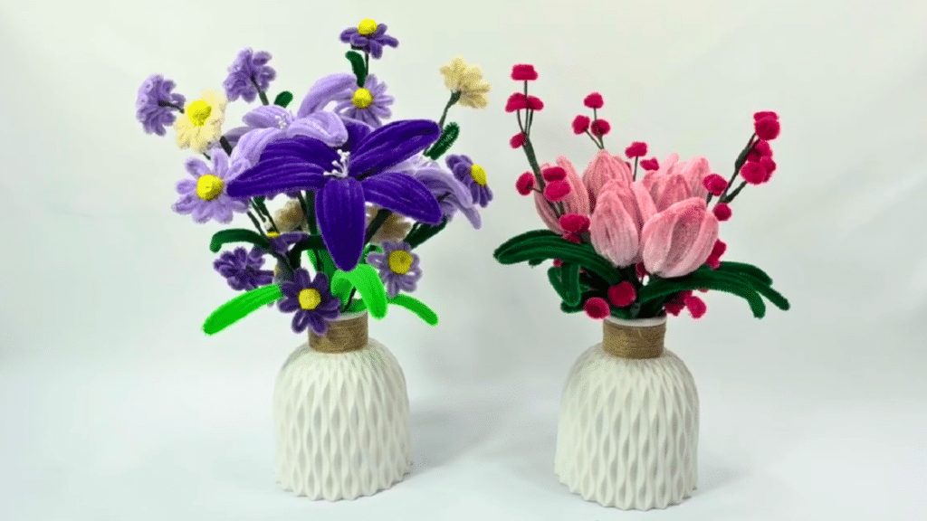 How to Make Pipe Cleaner Bouquets in Minutes