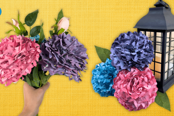 Hydrangea coffee filter flowers