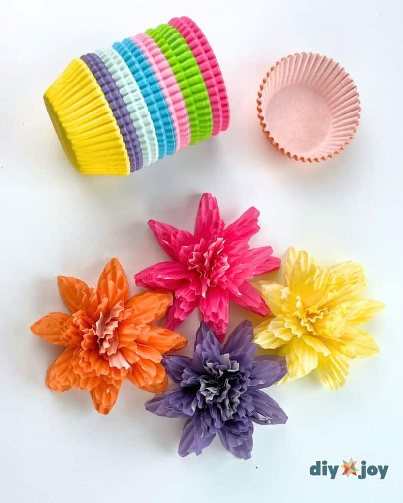 cupcake liner paper flower