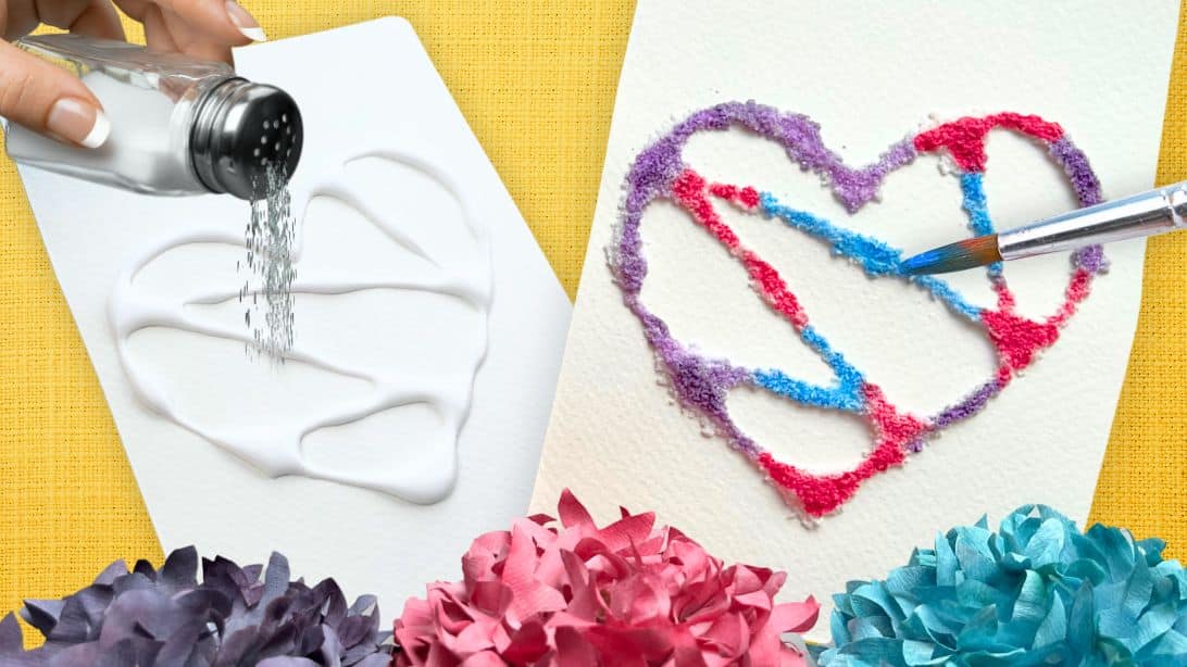 Salt and Glue Painting - DIY Wall Art Ideas Salt and Glue Painting - DIY Wall Art Ideas