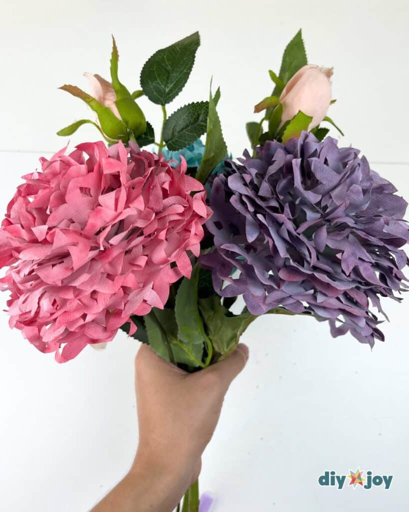 hydrangea coffee filter paper flowers