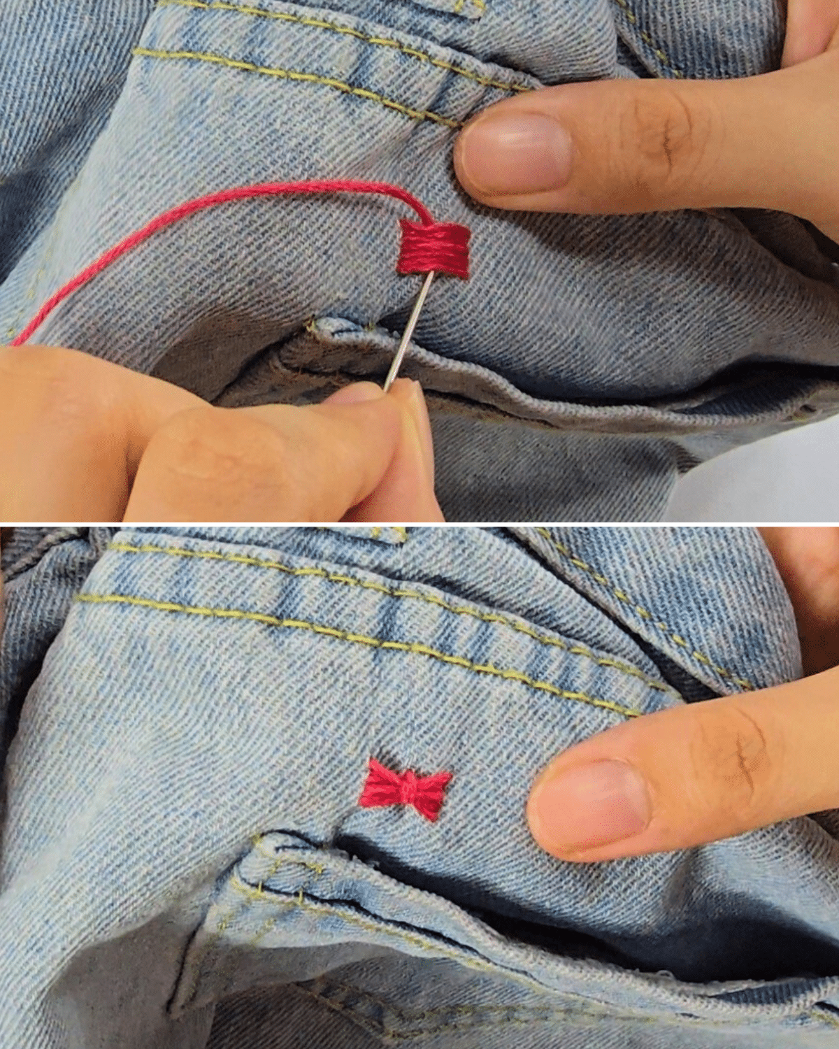Bow Embroidery for Jeans