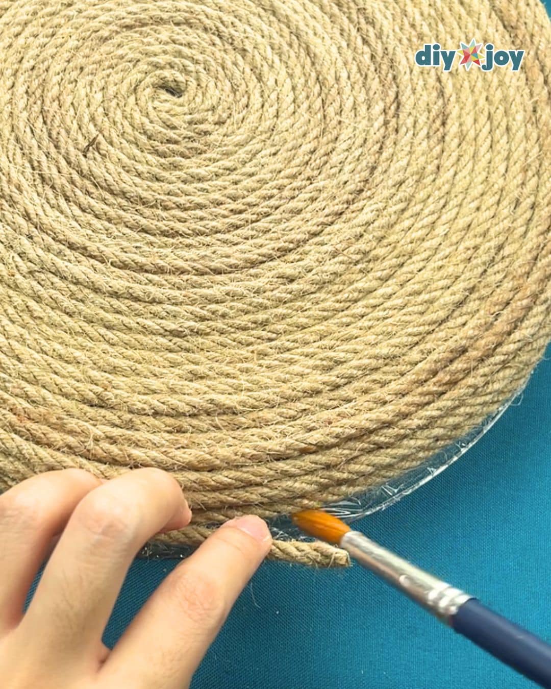 DIY jute rope tray tutorial