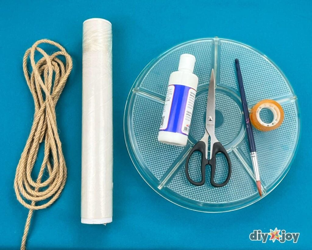DIY woven jute tray