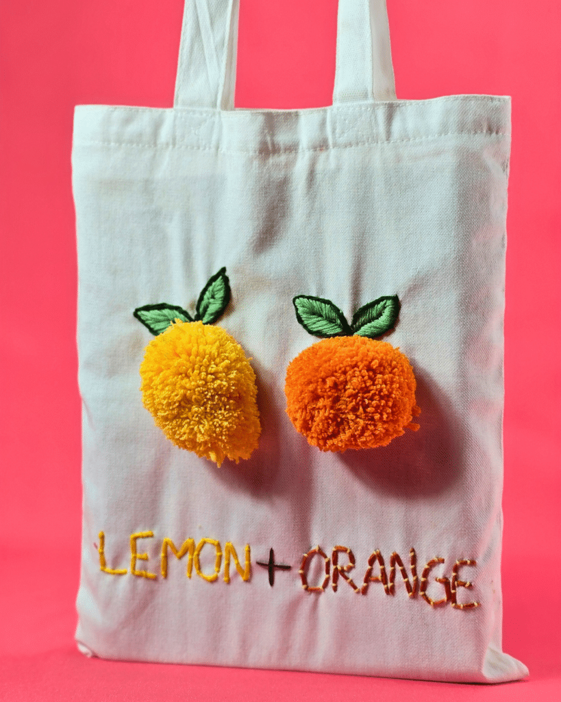 Easy Embroidery Stitch Tutorial for Tote Bag