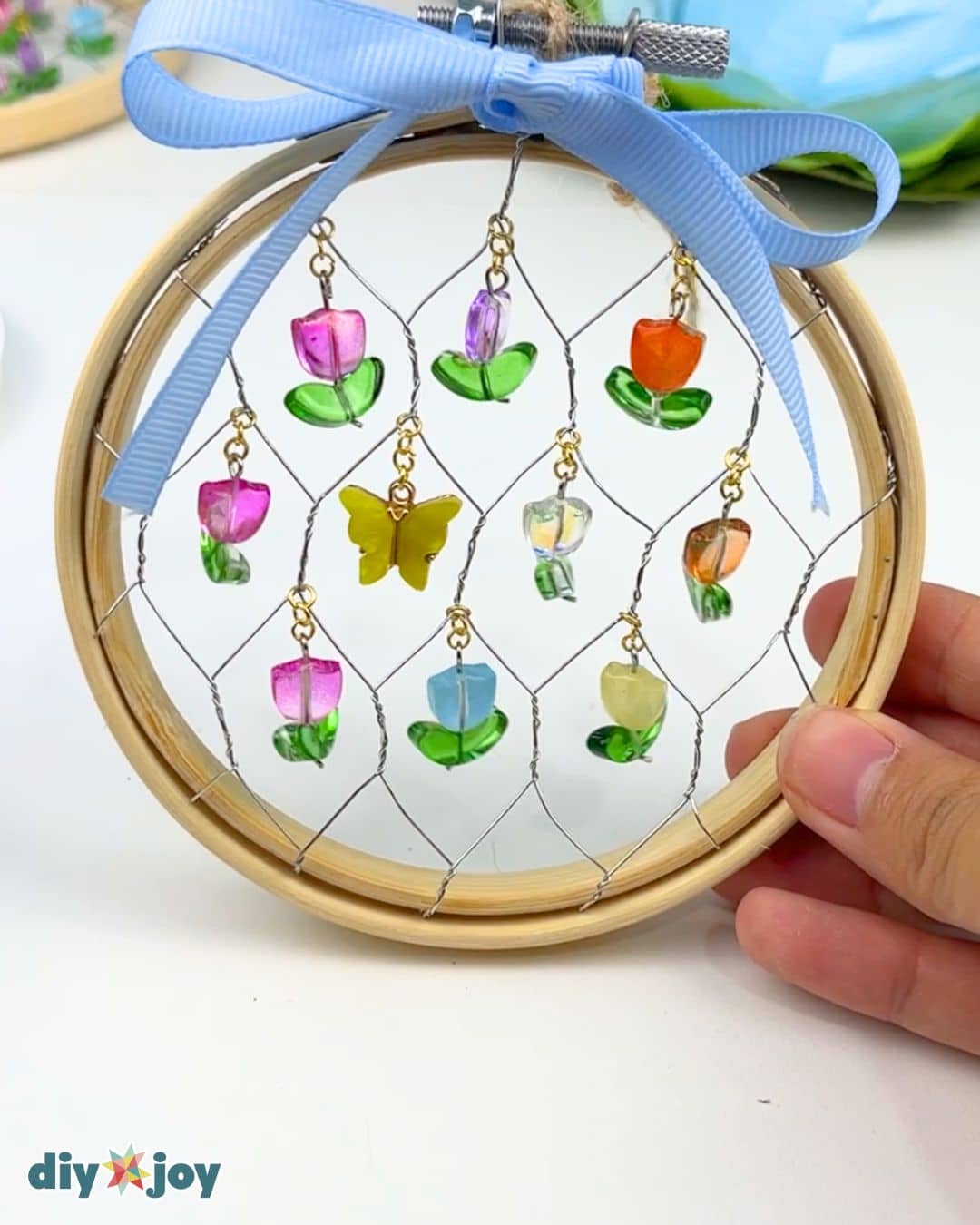 Handmade Chicken Wire Suncatcher