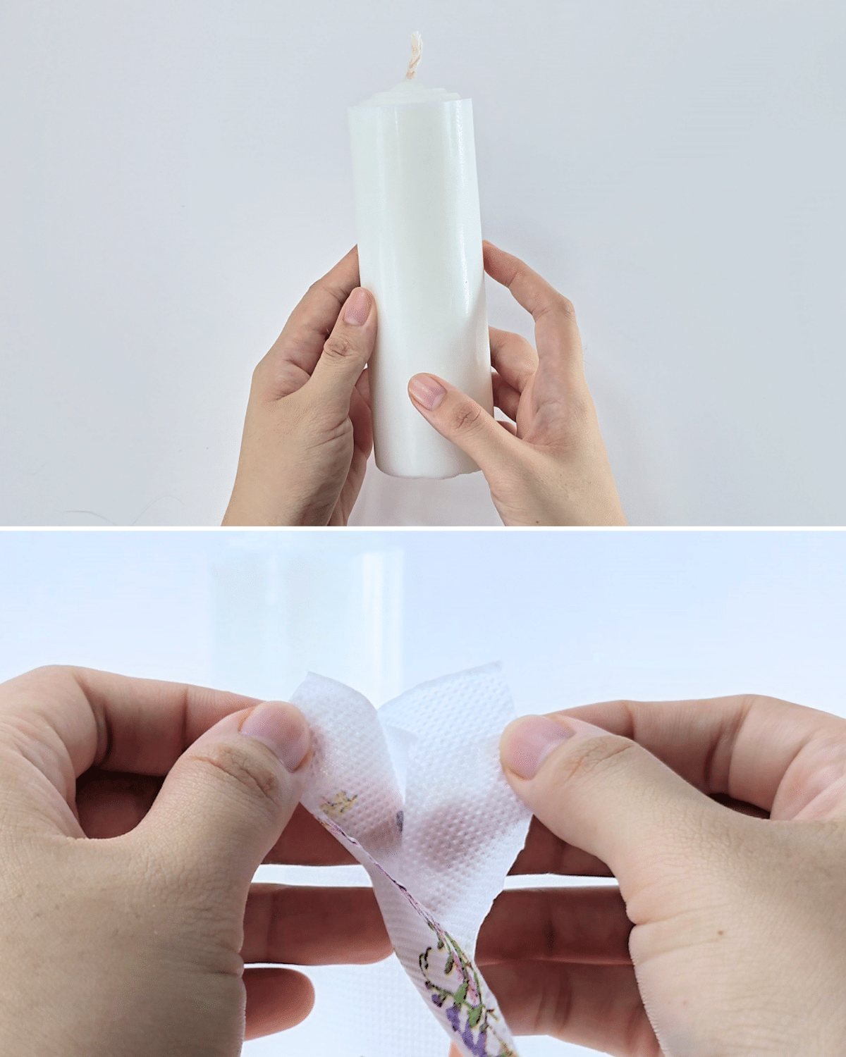 How to Decorate Candles using Napkin Paper