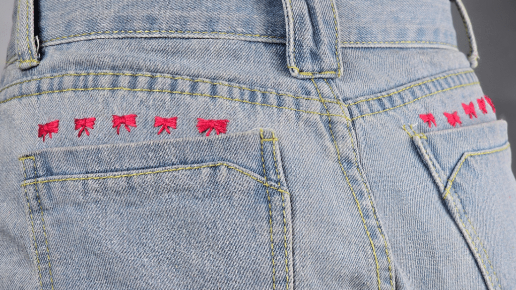 How to Embroider Bows on Jeans