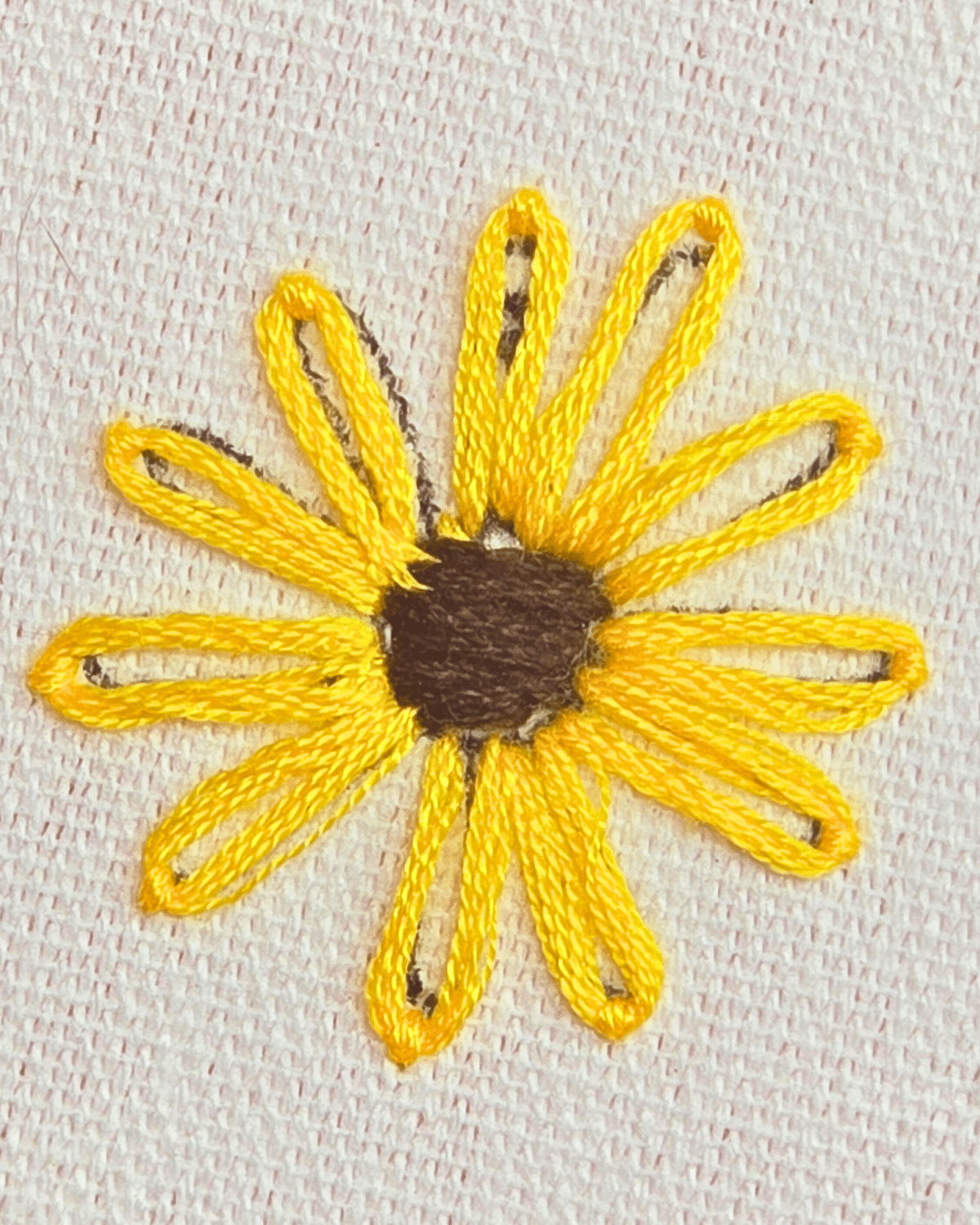 How to Embroider a Sunflower for Beginners