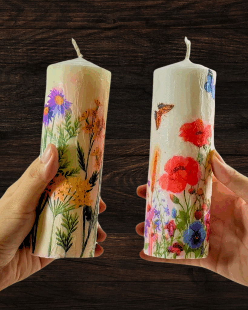 How to Use Napkin Paper to Decorate Candles