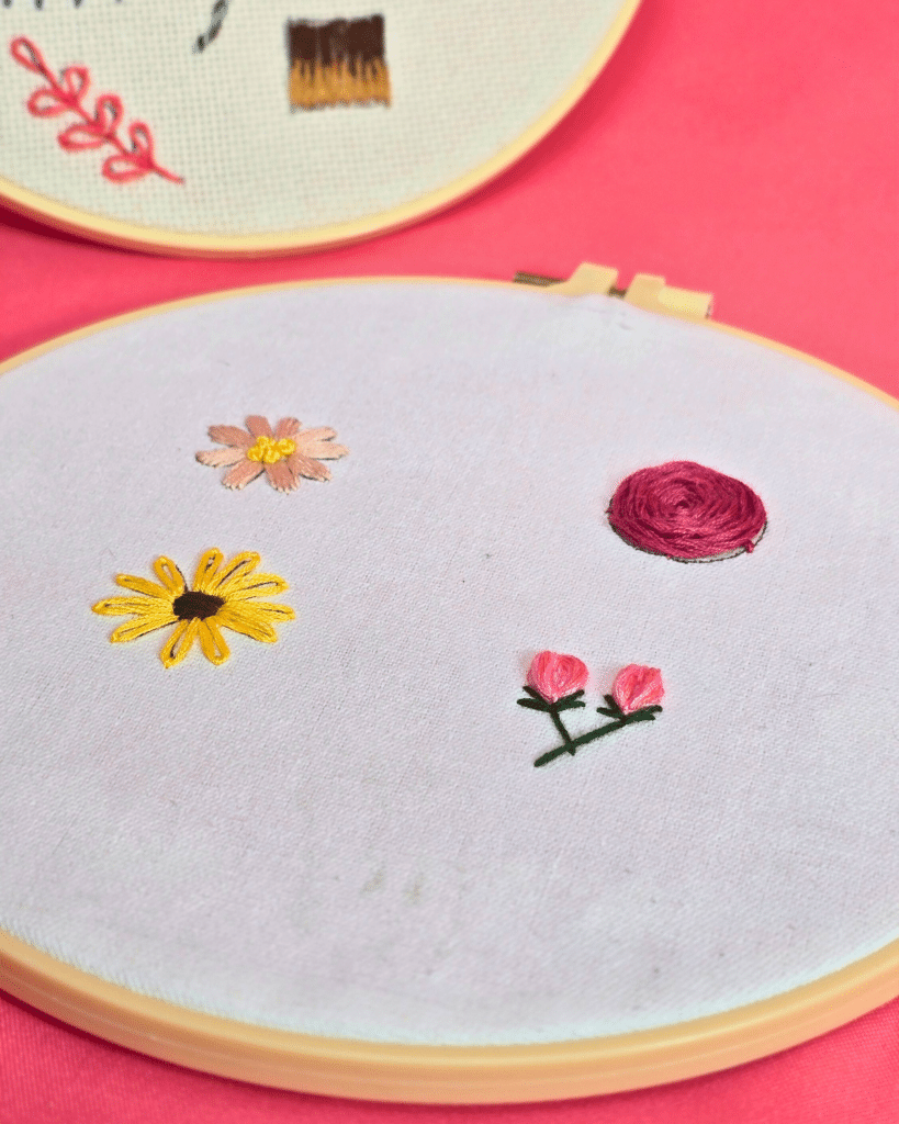 Simple Flower Embroidery Stitches