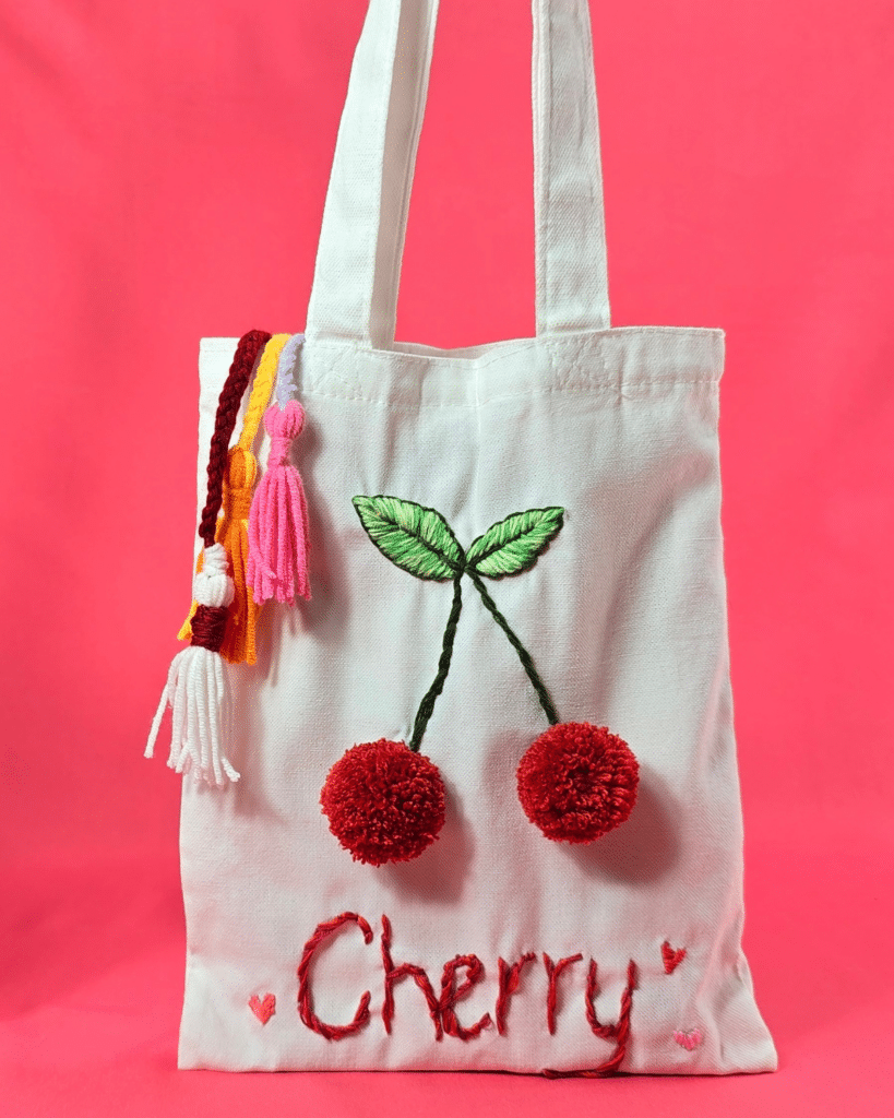 Simple Minimalist Embroidered Tote Bag