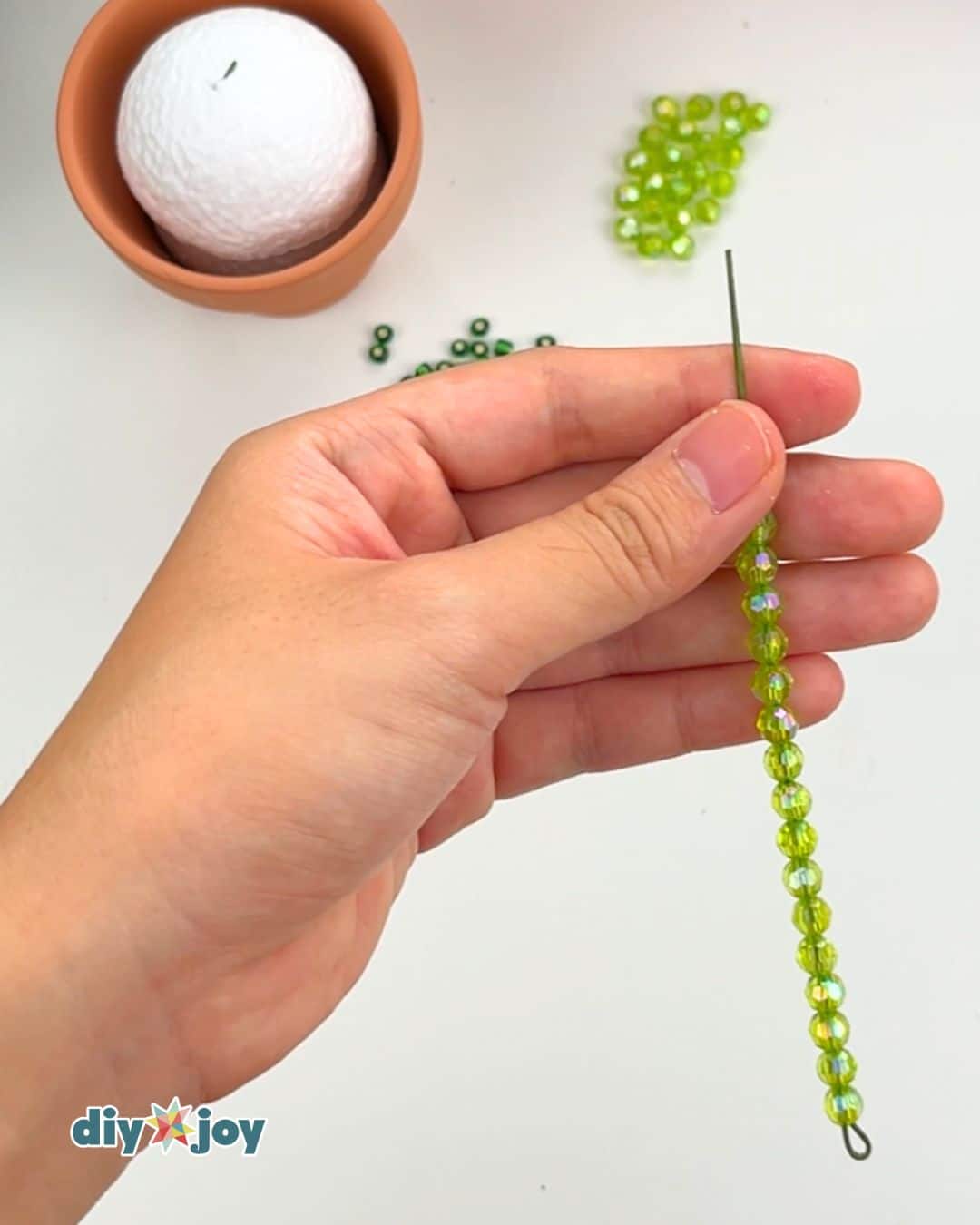 beaded faux plant tutorial