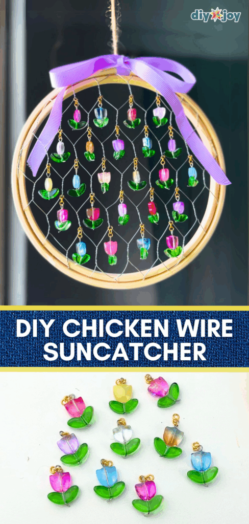 diy chicken wire suncatcher tutorial