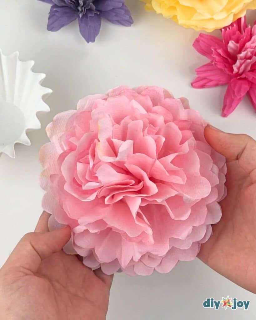 diy coffee filter flowers - marigold