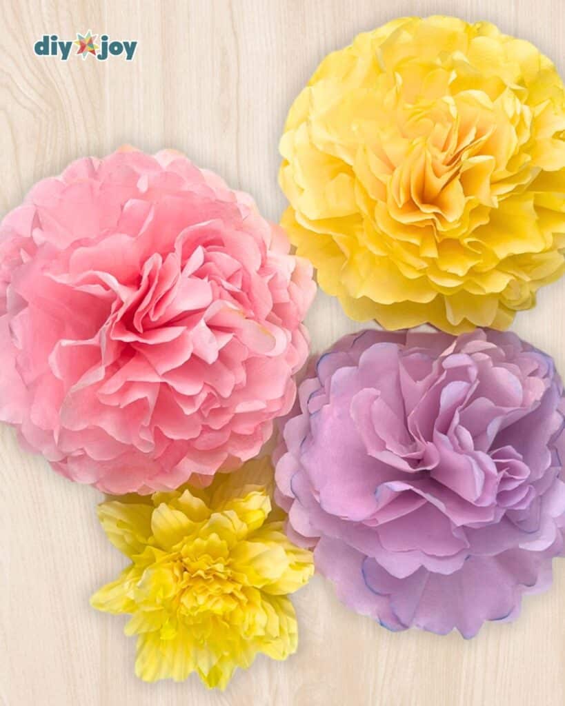 how do you make marigold coffee filter flowers