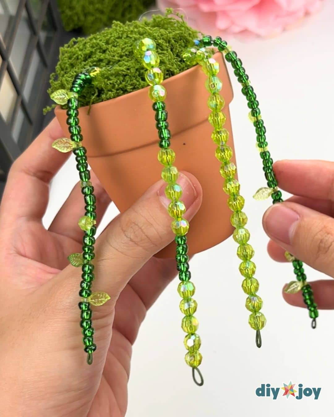how to make a beaded plant