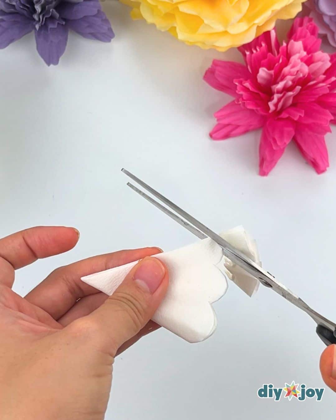 making flowers from coffee filters